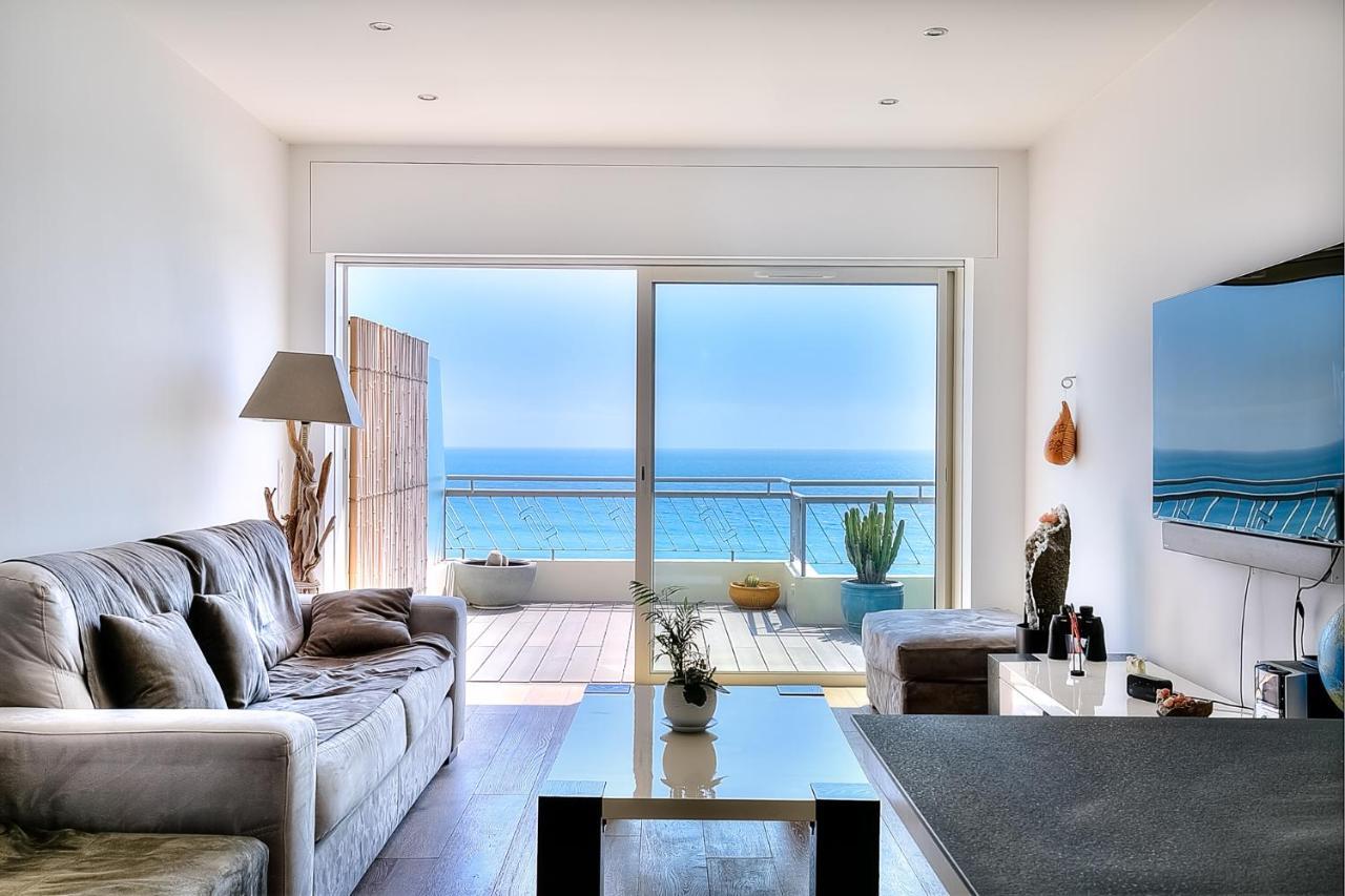 Apartamento Le Florentina, Dernier Etage Avec Terrasse, Vue Sur La Baie Des Anges Niza Exterior foto
