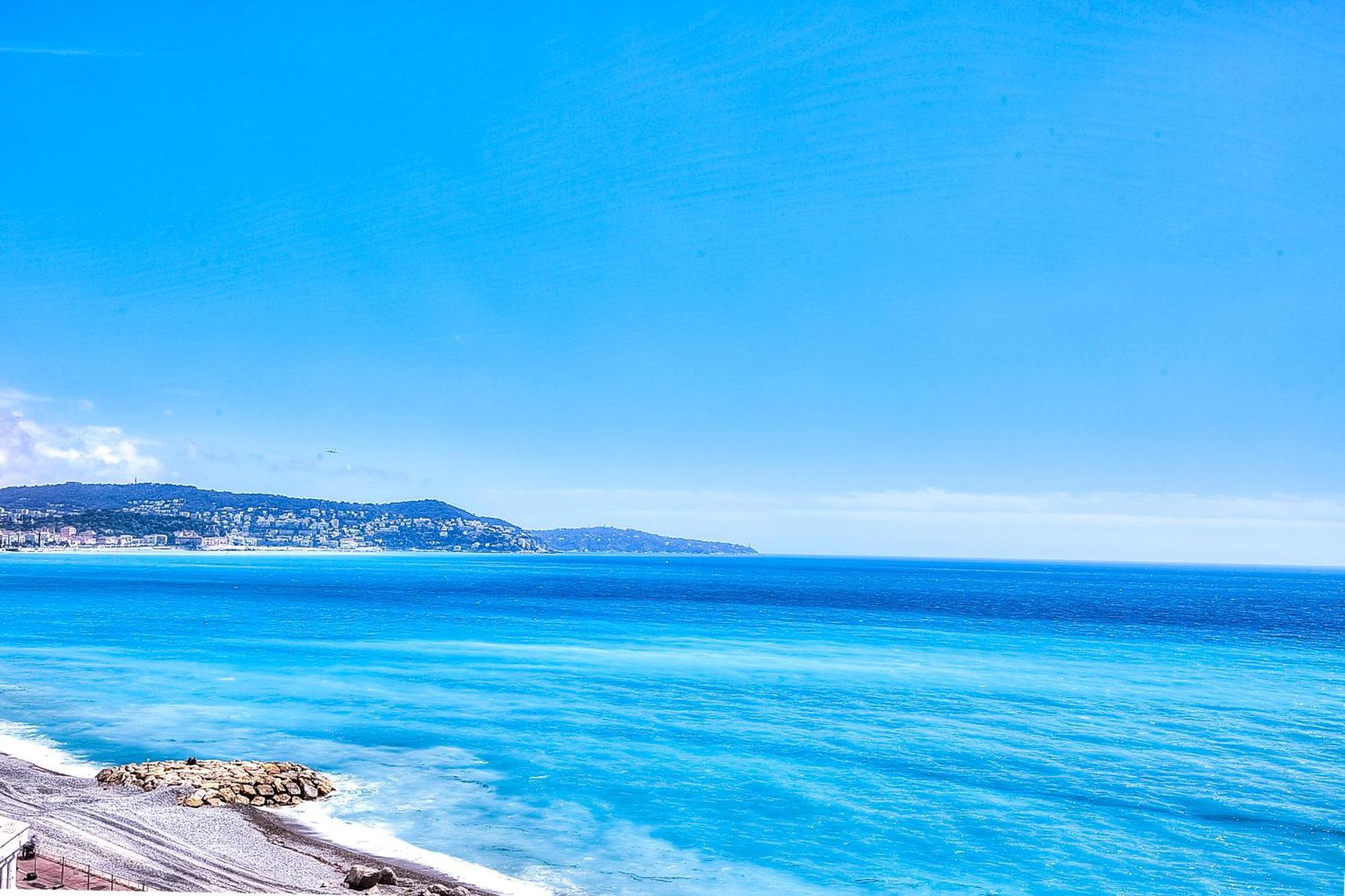Apartamento Le Florentina, Dernier Etage Avec Terrasse, Vue Sur La Baie Des Anges Niza Exterior foto