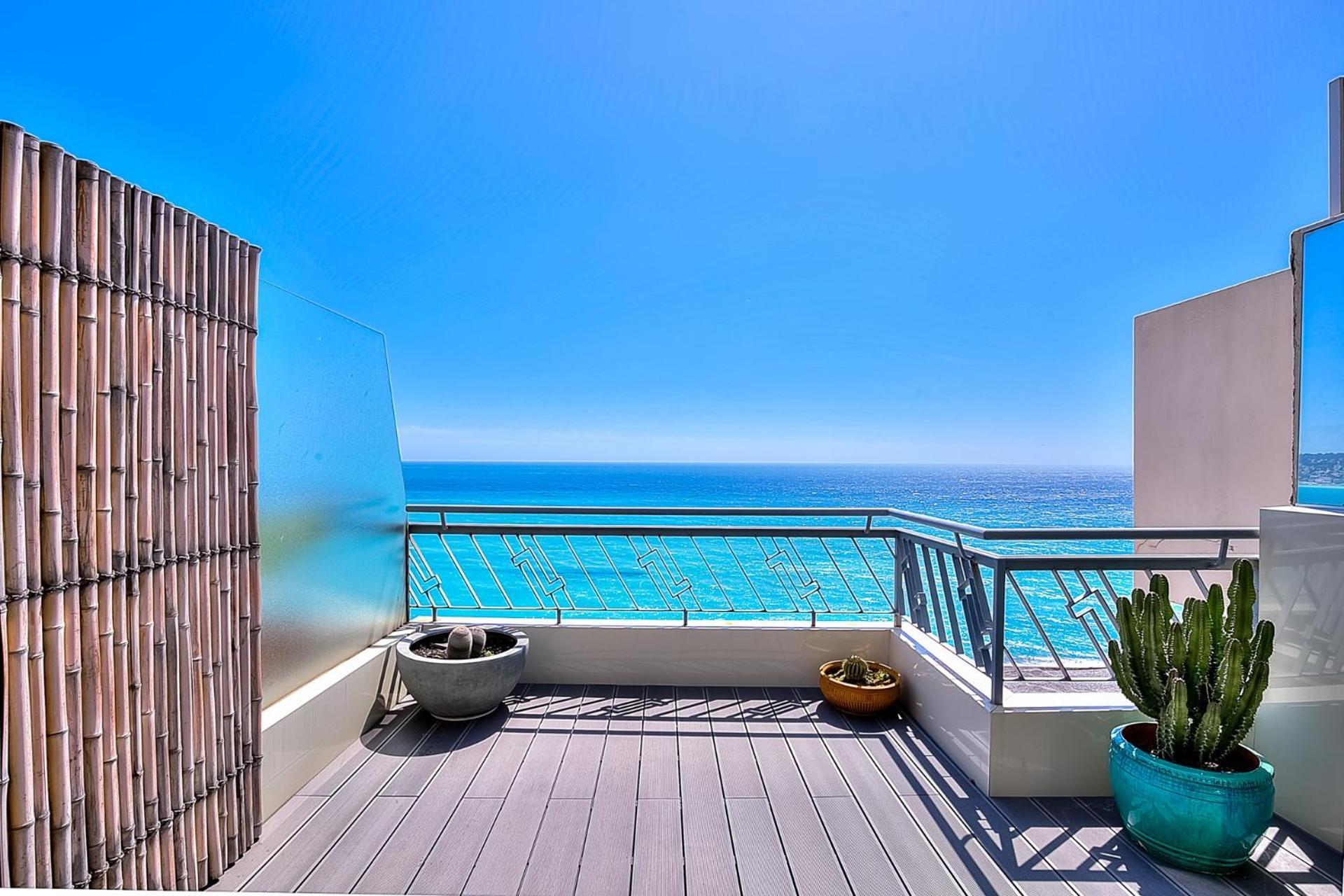 Apartamento Le Florentina, Dernier Etage Avec Terrasse, Vue Sur La Baie Des Anges Niza Exterior foto